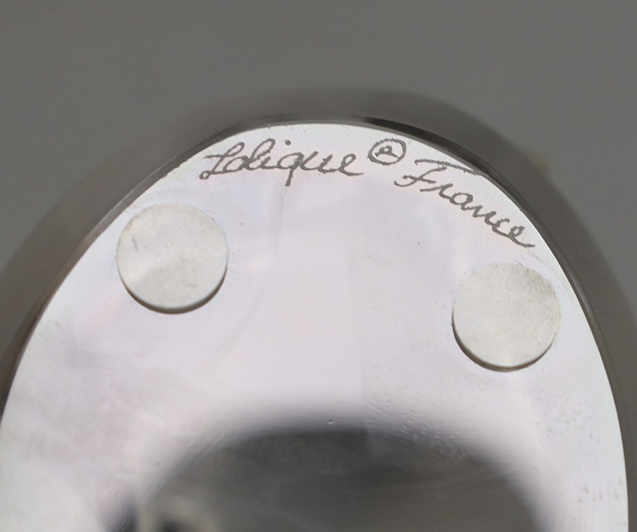 A Lalique panda, base etched ‘Lalique R France’ 6.5cm